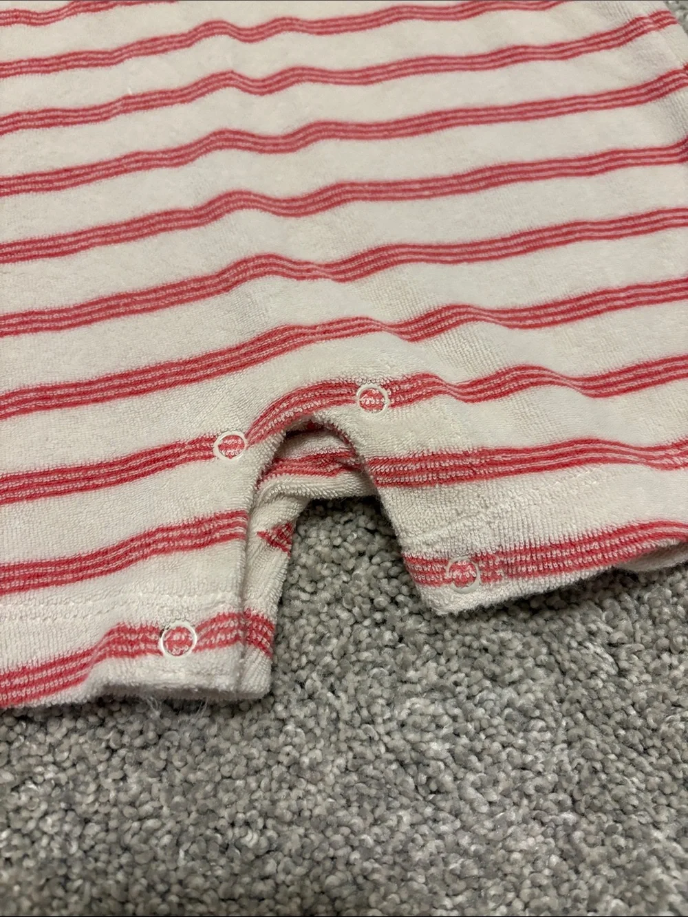 Carters baby boy Green Striped Overalls & Striped terry cloth romper lot 18 mon